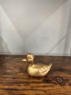 Vintage Solid Brass Duck